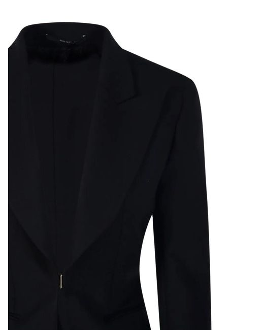 Gucci Black Peak Lapel Blazer