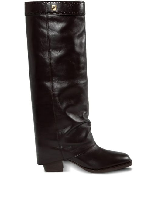 Fendi Black 55Mm Leather Boots