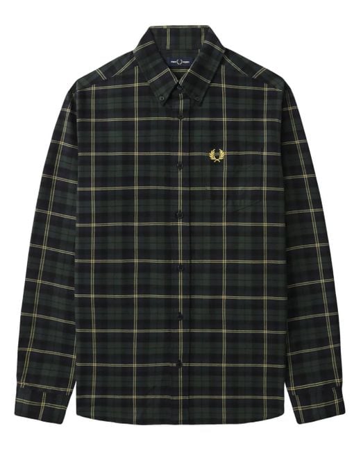メンズ Fred Perry コットン シャツ Black