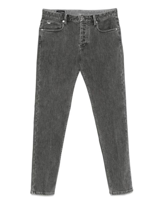 Emporio Armani Gray Denim Cotton Jeans for men