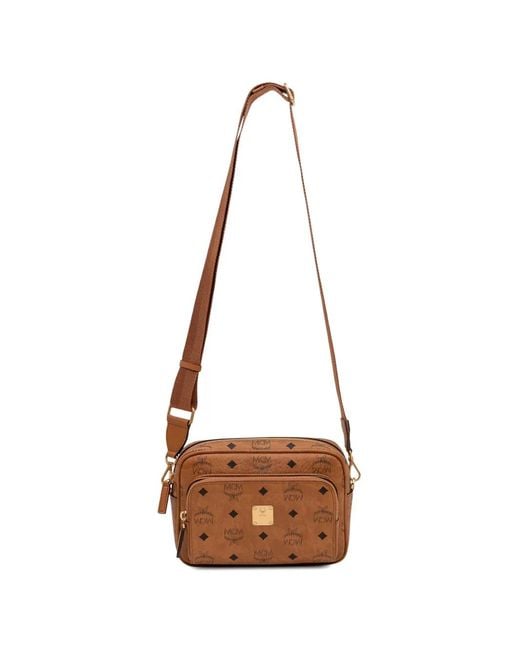 MCM Brown Logo-Print Shoulder Bag for men