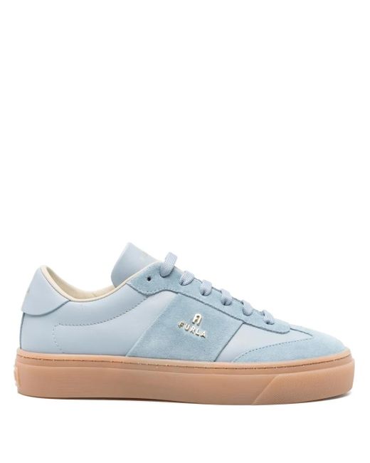 Furla Blue Enjoy Lace-Up Sneaker