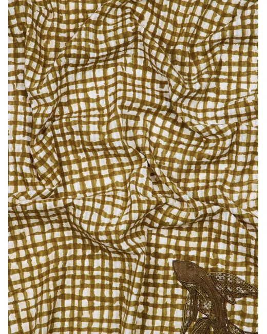 Paul Smith Metallic Check Fish Scarf for men