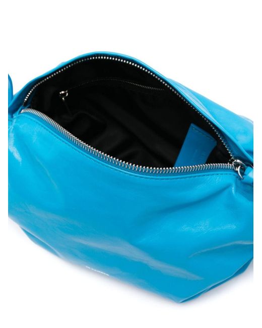 Jil Sander Blue Leather Shoulder Bag
