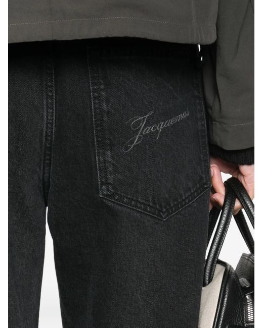 Jacquemus Black High-Waisted Wide-Leg Jeans