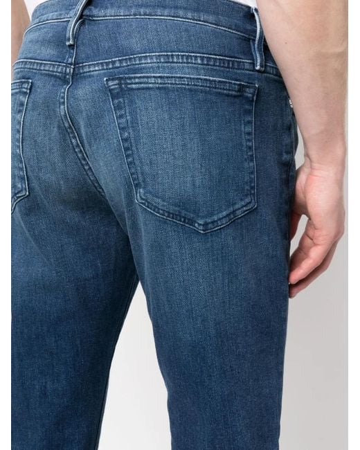 FRAME Blue Slim-Cut Low-Rise Jeans for men
