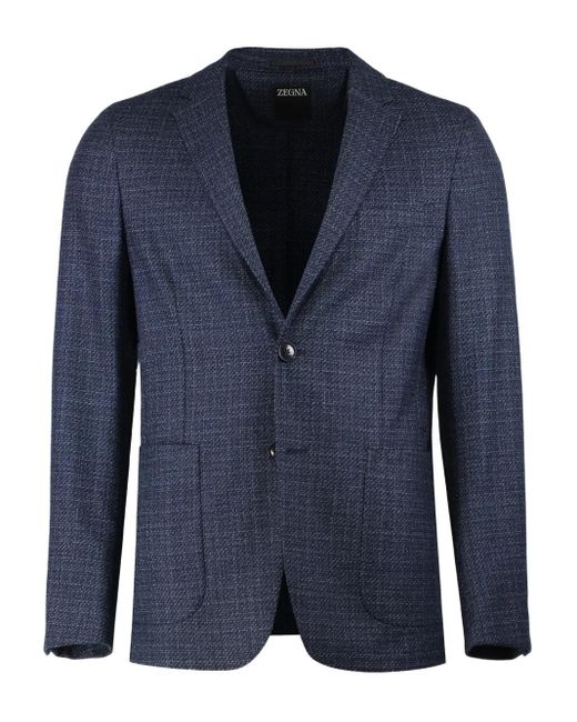 Blazer Boutonné Zegna pour homme en coloris Blue