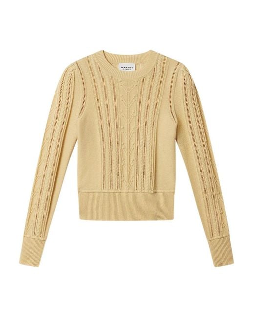 Isabel Marant White Kalyn Openwork Sweater