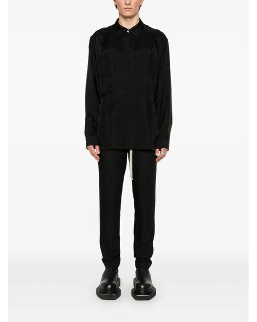 Rick Owens Black Slim Long Drawstring for men