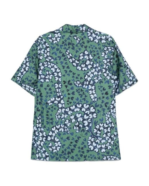 Lanvin Blue Leaf Shirt for men