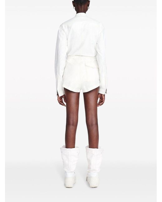 Dion Lee Parachute Shorts in het White