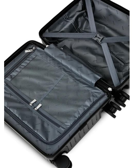 Guess Black Logo-Plaque Suitcase