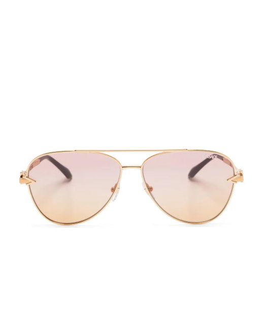 Versace Pink Pilot-Frame Sunglasses for men