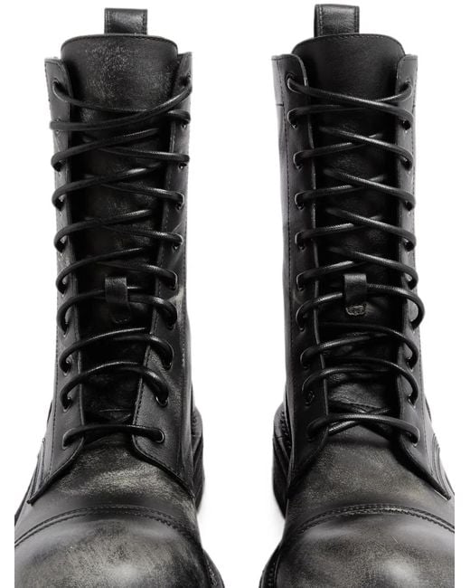 Ann Demeulemeester Black Aric Lace-Up Ankle Boots for men