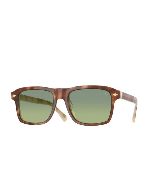 Brunello Cucinelli Green Square-Frame Sunglasses for men