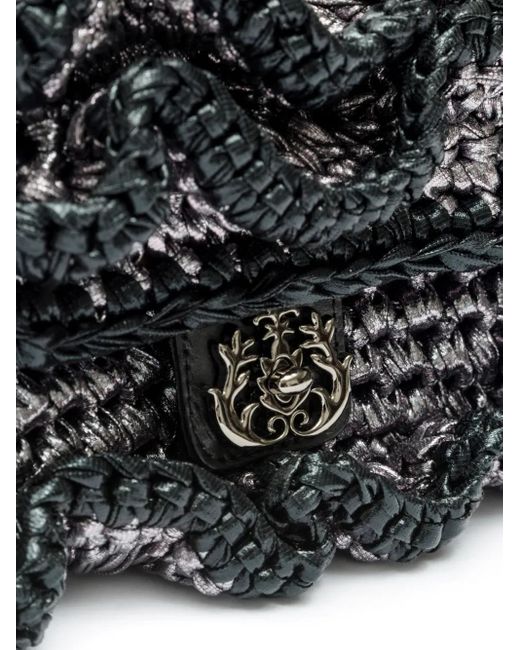 Bolso de hombro Mini Peplum Isla de color Black