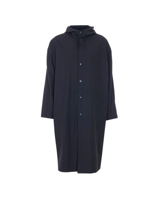 A.P.C. Buttons Logo Parka in Blue for Men | Lyst UK