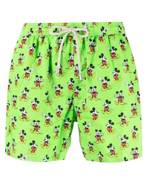 Mc2 Saint Barth Synthetic All-over Mickey Mouse Swim Shorts in Green ...