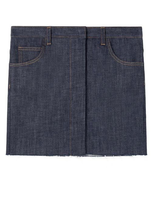 AZ FACTORY Boule カットオフエッジ デニムスカート Blue