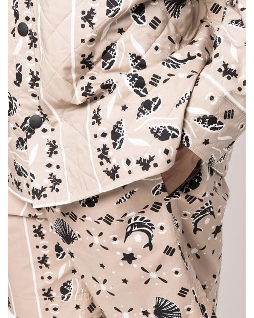 Bermudas Con Estampado De Cachemira MSGM de hombre de color Natural