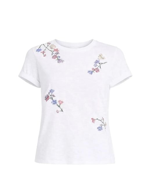 Cinq À Sept White Floral Whispering Vines Bree T-Shirt