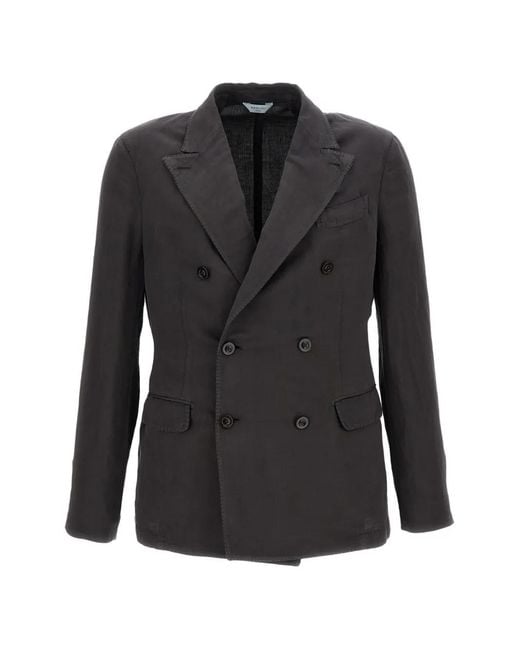Boglioli Black Double-Breasted Blazer for men