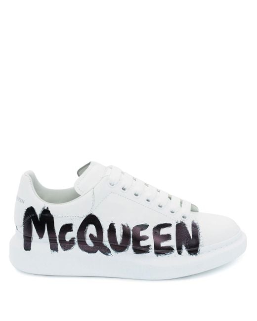 Sneakers con stampa di Alexander McQueen in White da Uomo