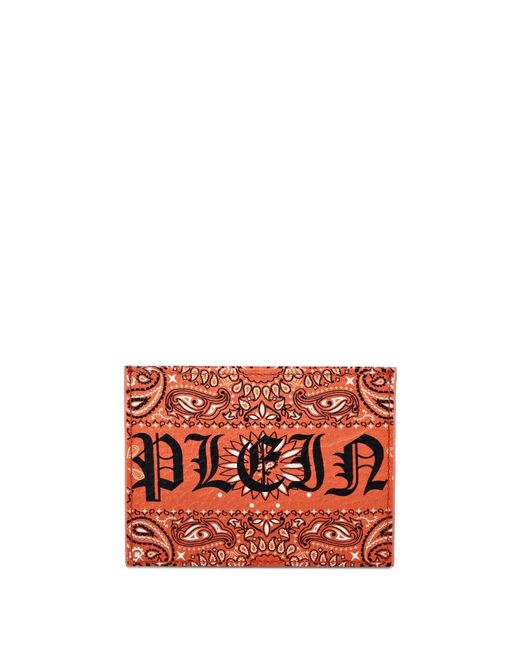 Philipp Plein Red Porte-Cartes Gothic Plein À Motif Cachemire for men