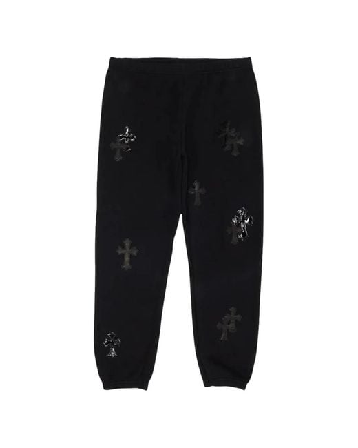 Chrome Hearts Black Elasticated-Waistband Track Pants for men