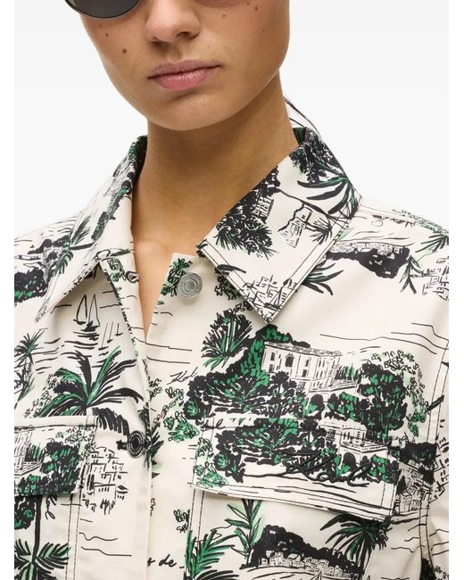 Karl Lagerfeld White Printed Jacket