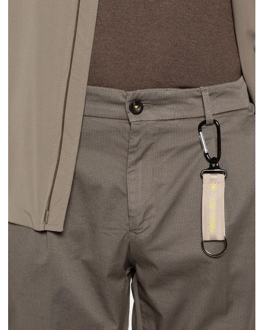 Manuel Ritz Gray Pleated Twill Trousers for men