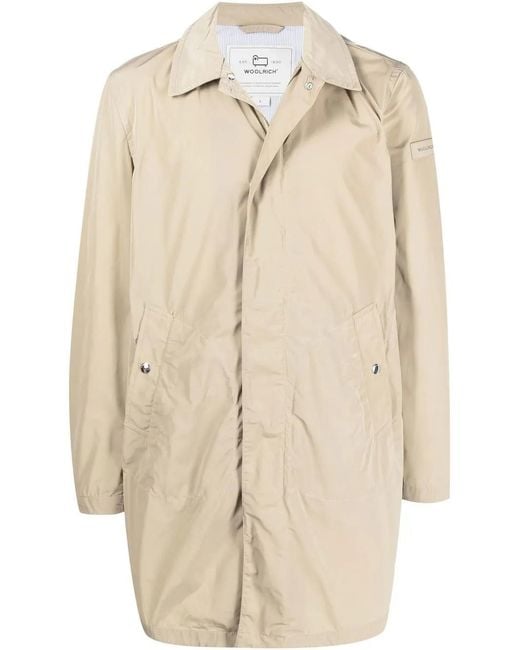 Woolrich Natural Mid-Length City Carcoat for men