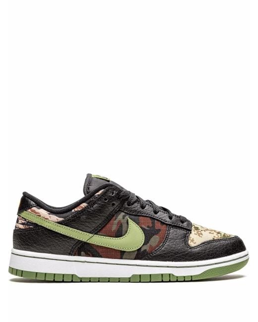 Nike Black Dunk Low "Crazy Camo" Sneakers