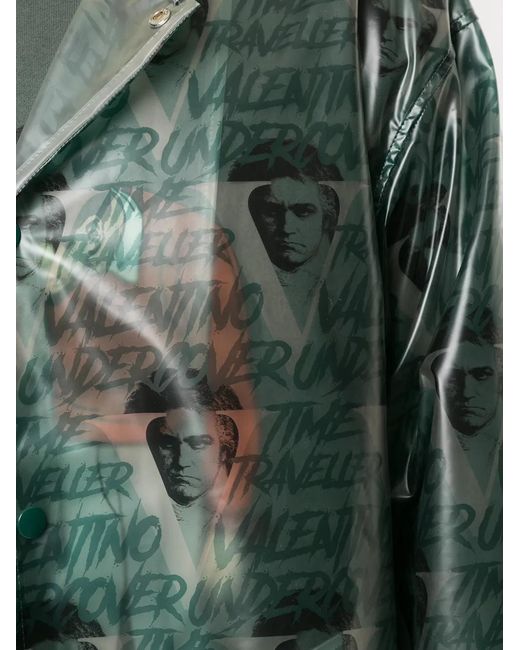 Undercover Green Clockwork Orange All-over Print Raincoat for men