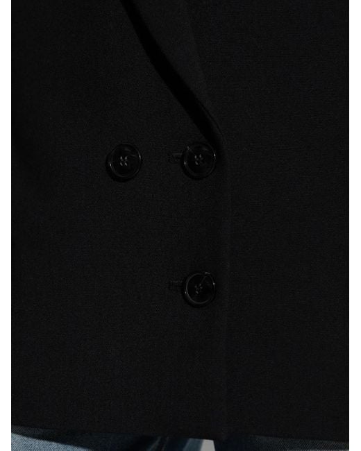 Victoria Beckham Double-breasted Peak-lapel Jacket Black