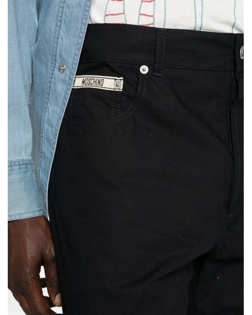 Moschino Black Straight-Leg Trousers for men