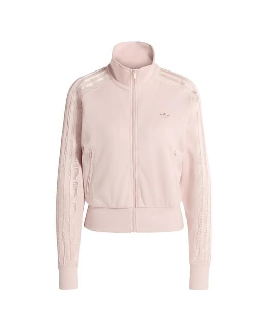Adidas Pink Haut Firebird En Dentelle