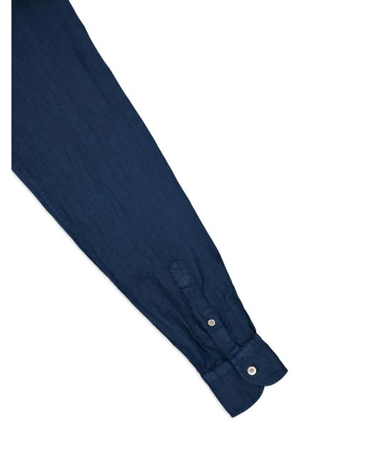 Camicia A Maniche Lunghe di Boglioli in Blue da Uomo
