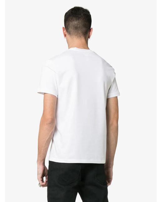 Dolce & Gabbana White Embroidered T-Shirt for men