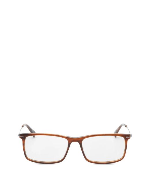 Tumi Brown Rectangle-Frame Glasses for men