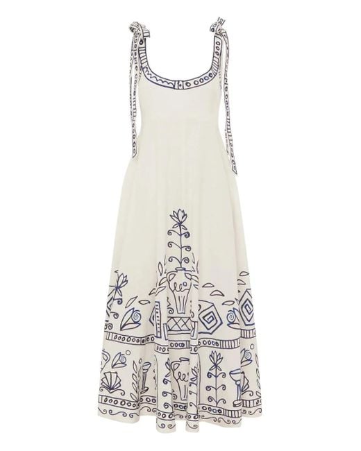 Robe Leela À Coupe Mi-Longue ALÉMAIS en coloris White