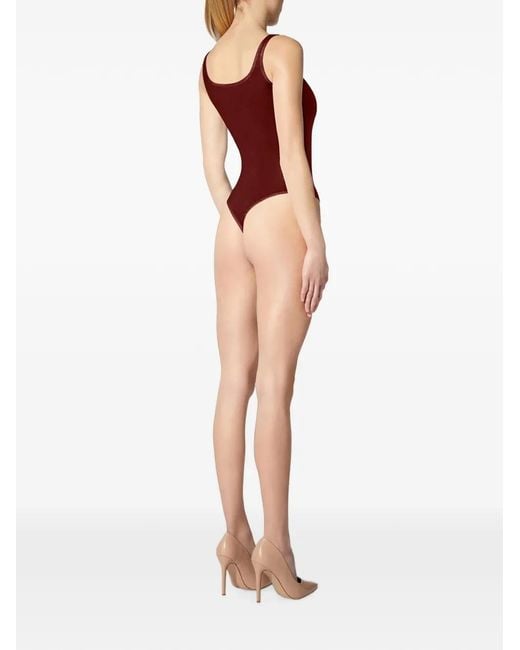 Wolford Red Jamaika Scoop-Neck Bodysuit