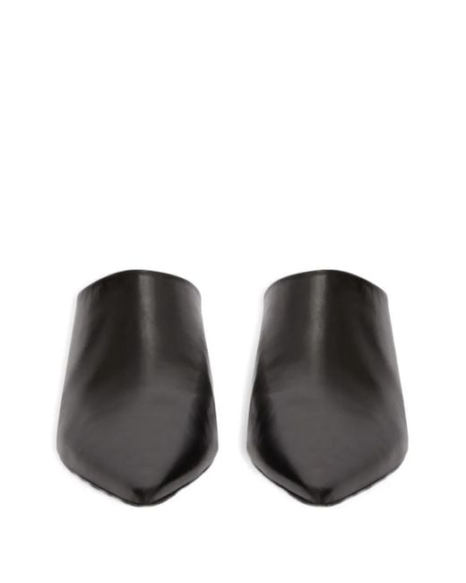 Jil Sander Black Leather Mules