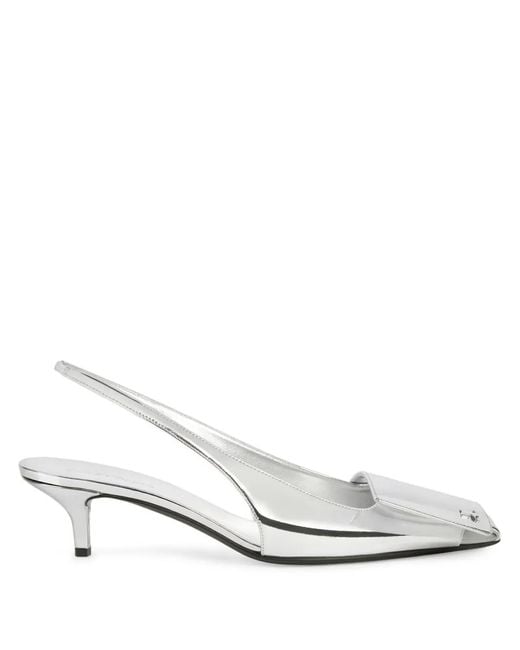 Courreges White 45Mm Sling-Back Pumps