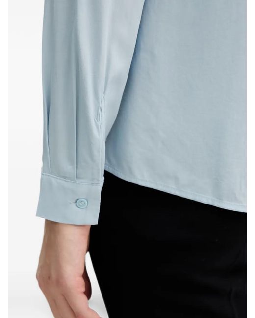 Benetton Blue Long-Sleeve Button-Down Shirt