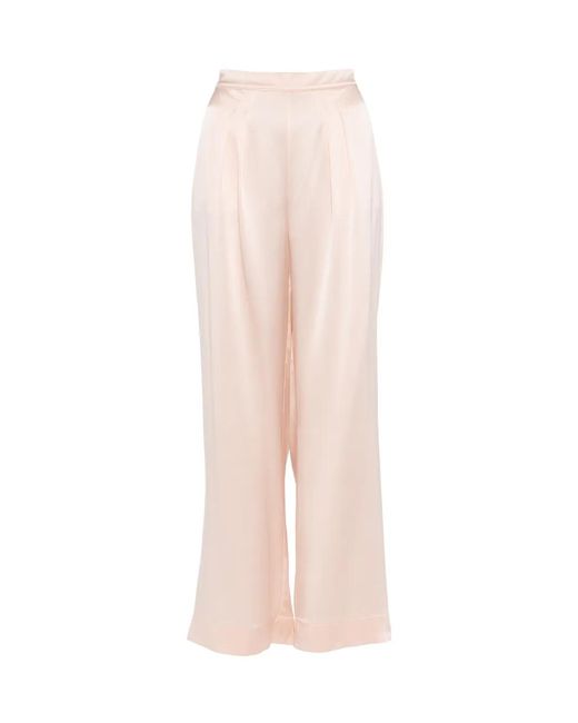 Eres Pink Event Pleated Silk Trousers