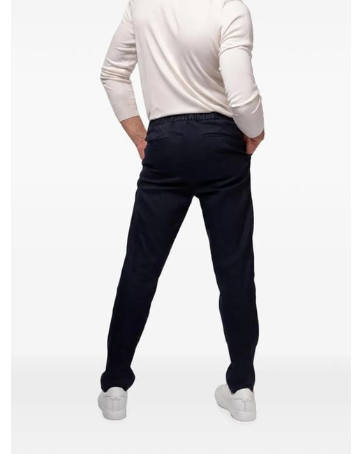Devore Plissierte Hose Mit Stretchbund in Blue für Herren