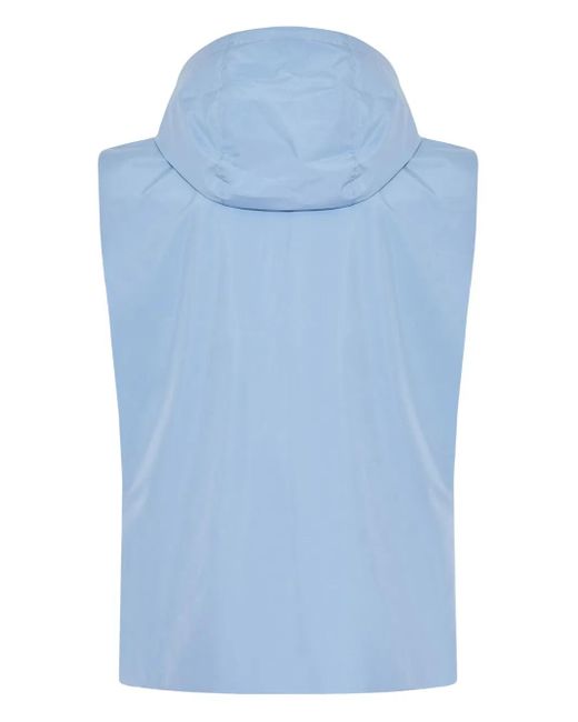 Moorer Blue Zip-Up Gilet for men