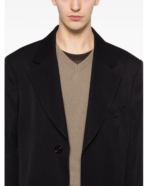 Our Legacy Black Dolphin Buttoned Coat for men