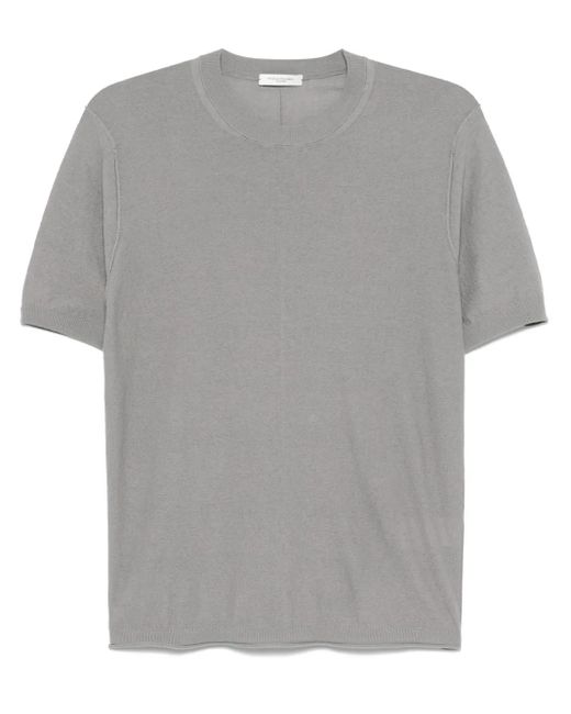 メンズ Paolo Pecora パールニット Tシャツ Gray